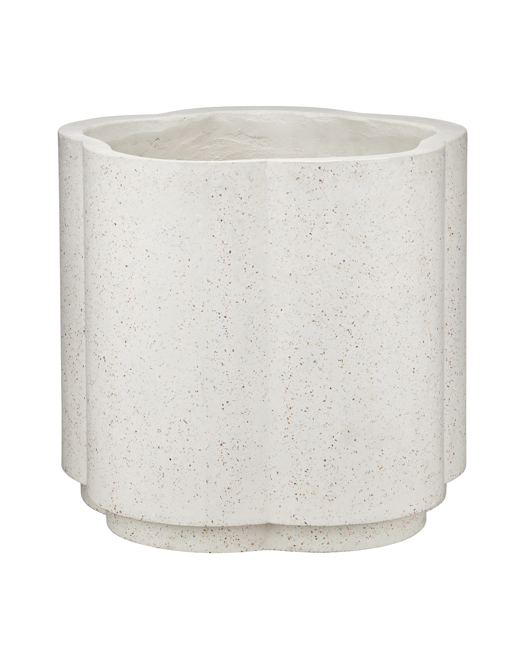 Currey And Company Smerlato Ivory Terrazzo Large Planter