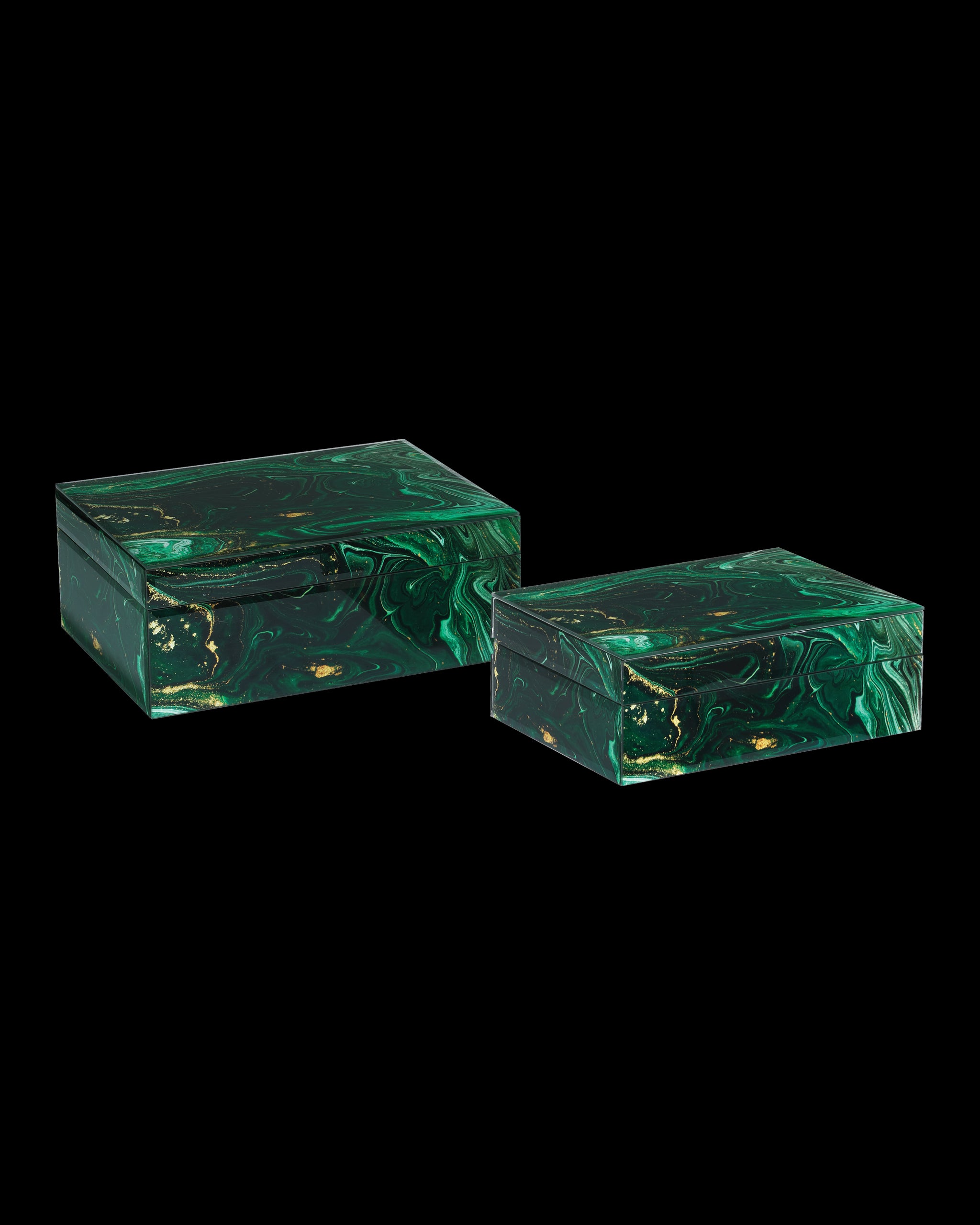 Currey & Company Interstellar Green Box Set Of 2