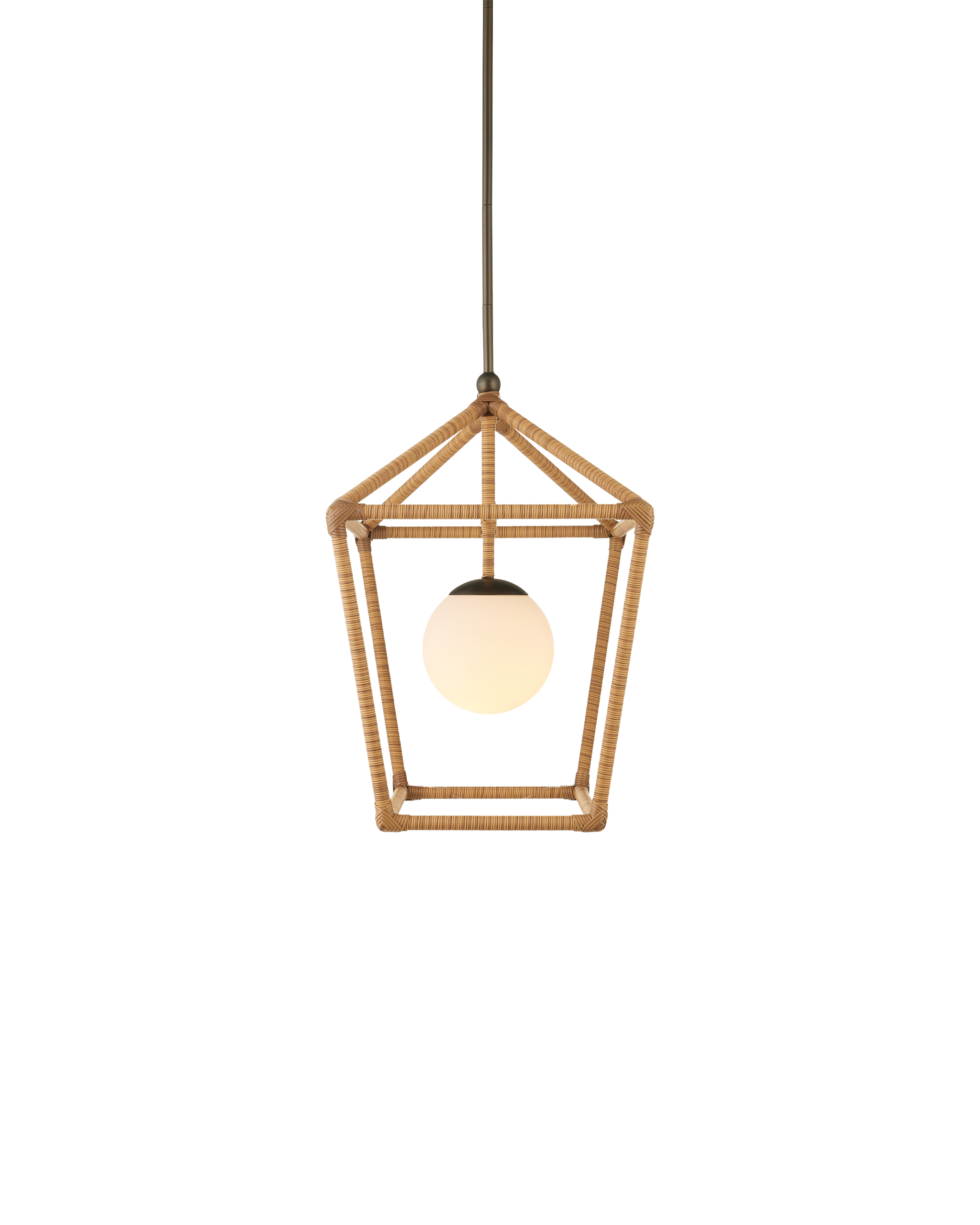 Currey And Company Denison Rectangular Natural Outdoor Lantern