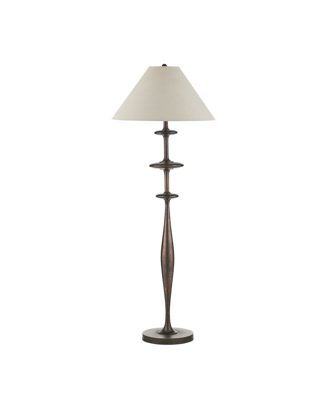 Currey & Company Aqueous Dark Bronze Cast Aluminum Floor Lamp