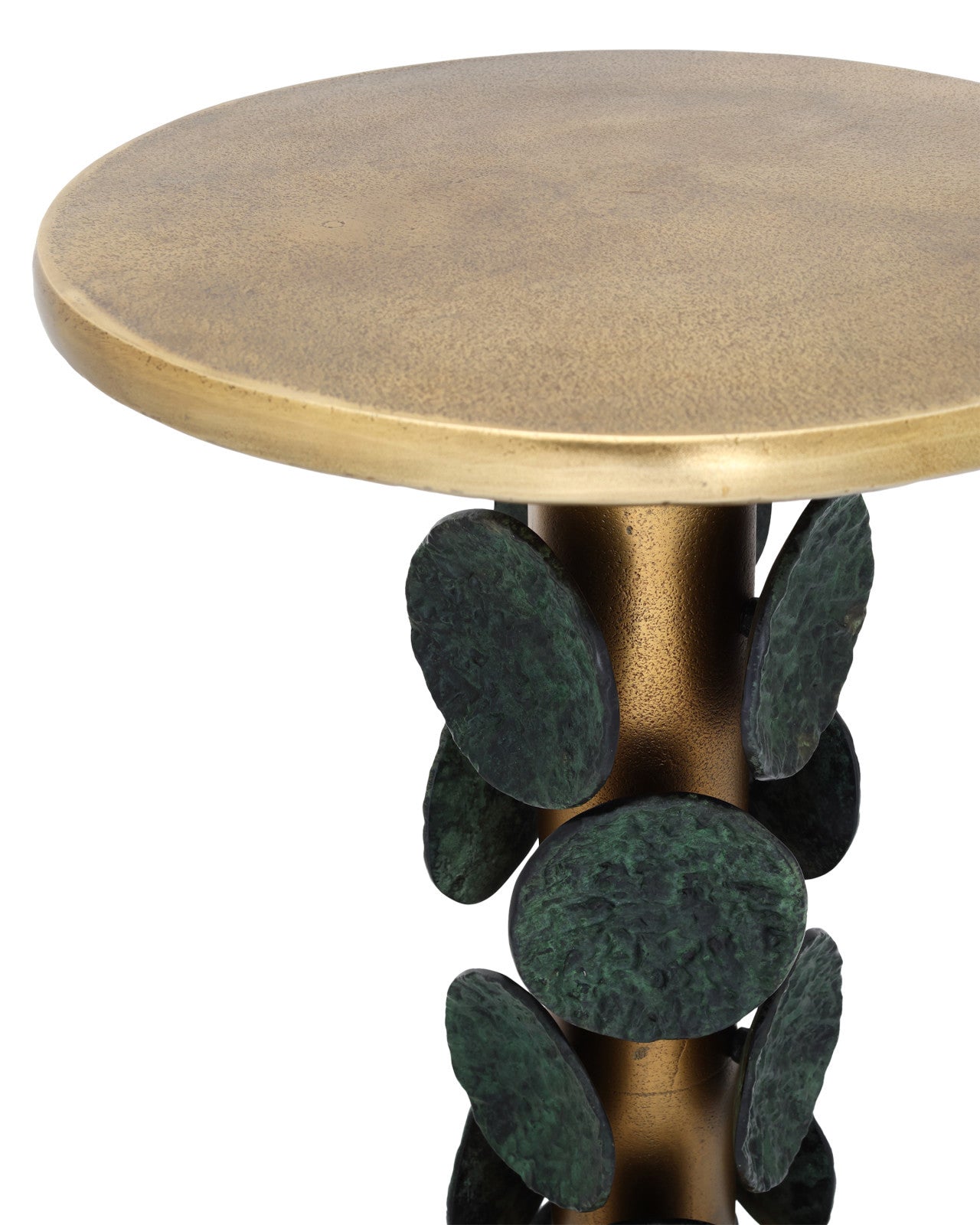 Currey & Company 24.5" Nasturtium Cast Aluminum Accent Table