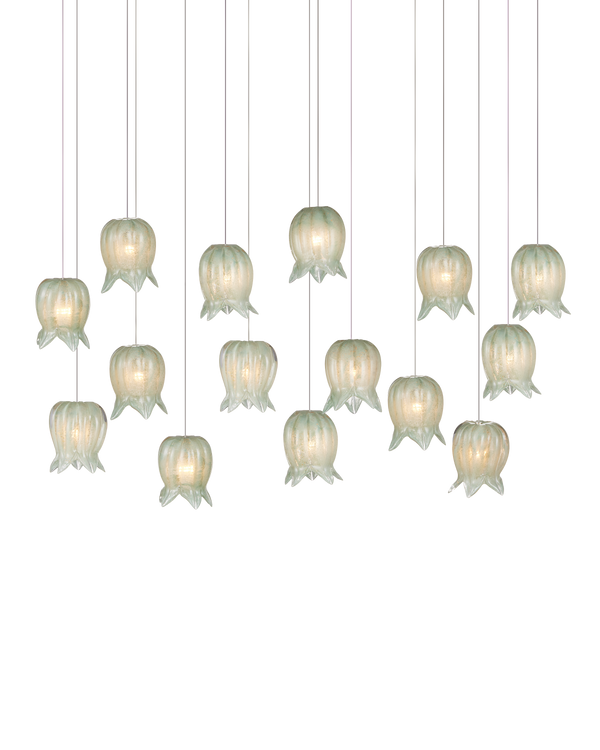 Currey And Company Polpo 15 Light Linear Multi Drop Pendant