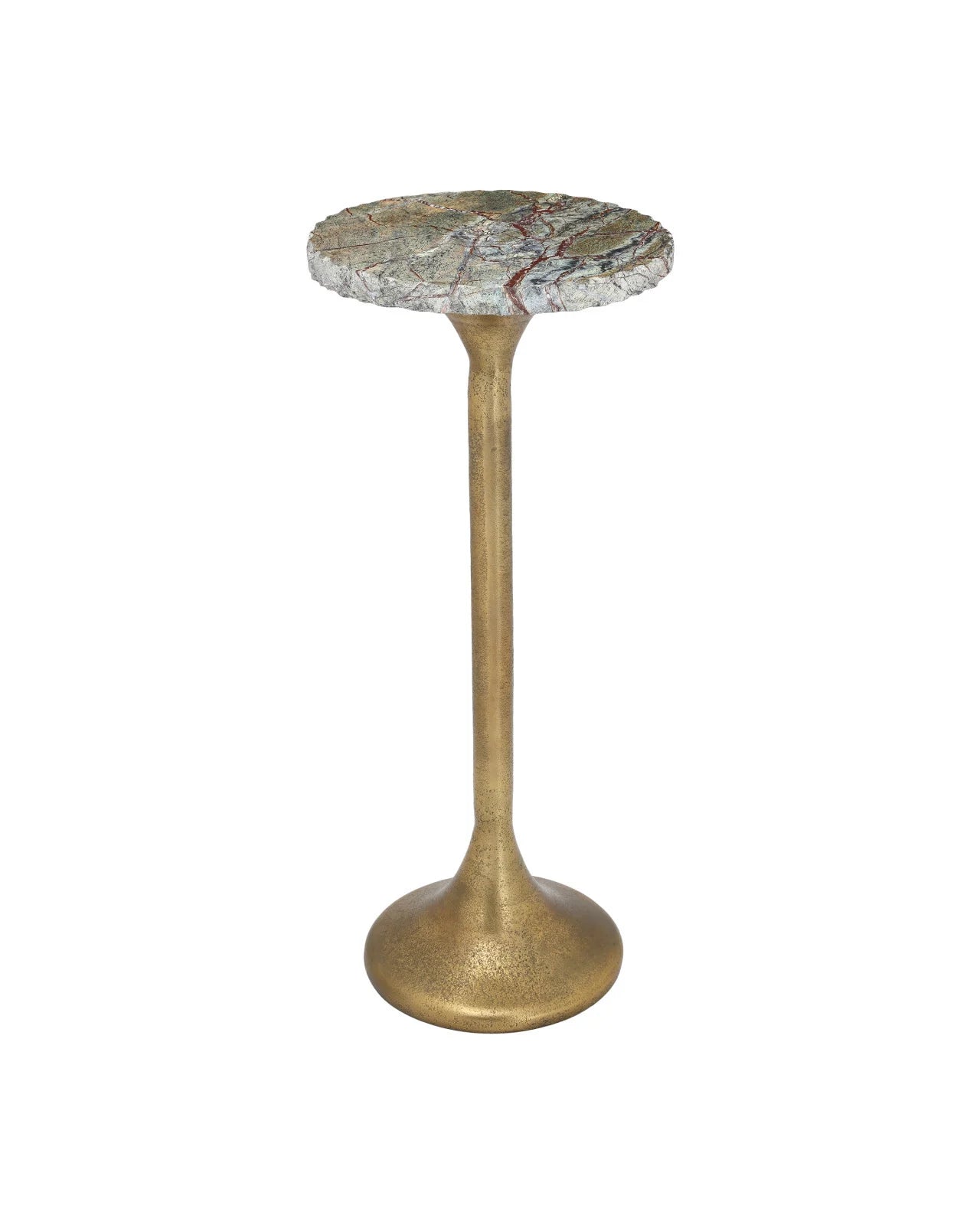 Currey & Company 22.5" Wilderness Cast Aluminum Drinks Table