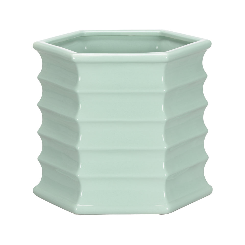 Chelsea House Elizabeth Wicker Willow Planter Seafoam (Lg)