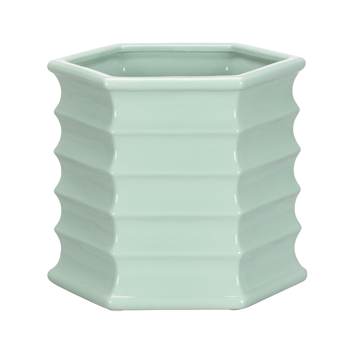 Chelsea House Elizabeth Wicker Willow Planter Seafoam (Lg)