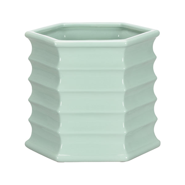Chelsea House Elizabeth Wicker Willow Planter Seafoam (Lg)