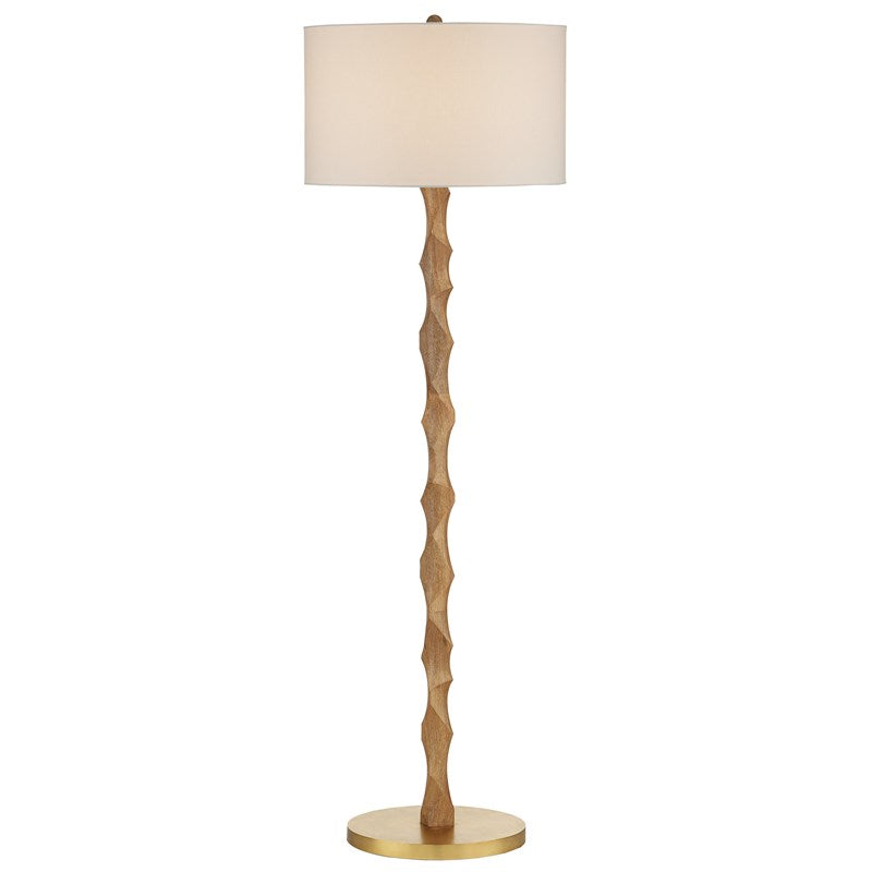 Currey And Company Sunbird Wood Floor Lamp