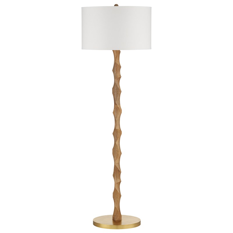 Currey And Company Sunbird Wood Floor Lamp