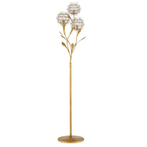 Currey And Company Dandelion Silver & Gold Floor Lamp