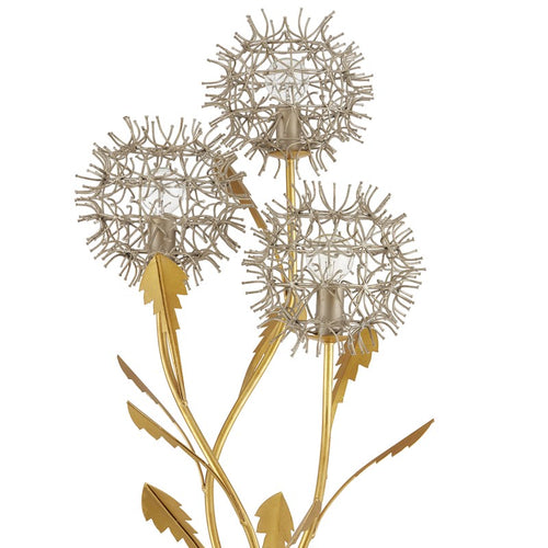 Currey And Company Dandelion Silver & Gold Floor Lamp