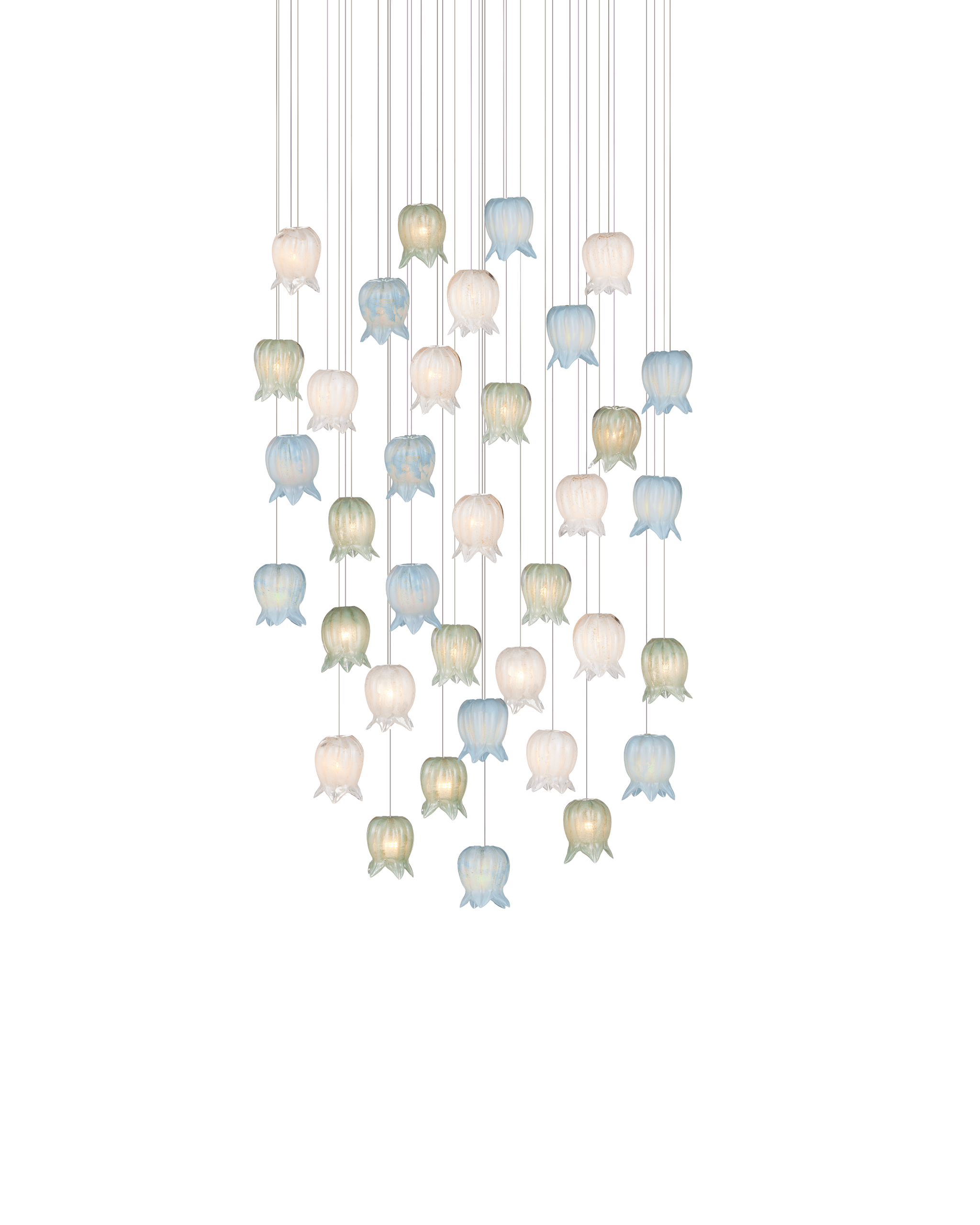 Currey And Company Polpo 36 Light Round Multi Drop Pendant