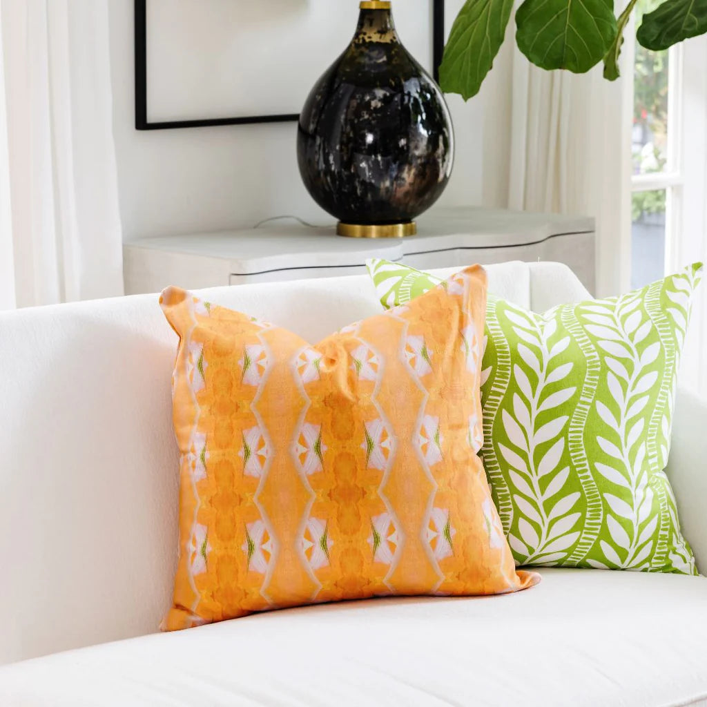 Laura Park Orange Blossom Linen Cotton Pillow