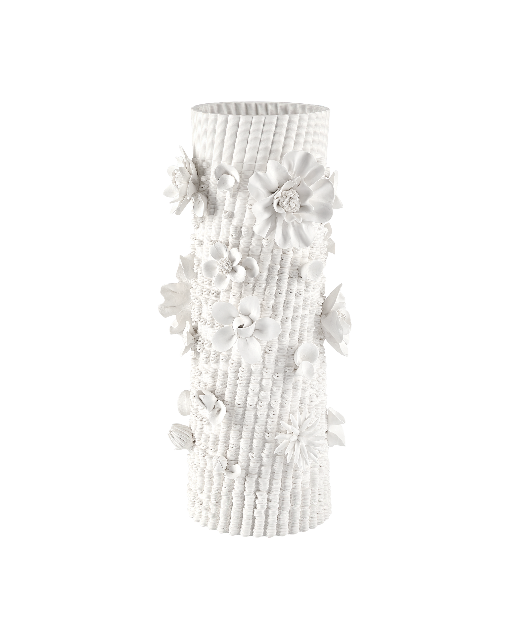 Currey & Company Sylva Medium White Vase