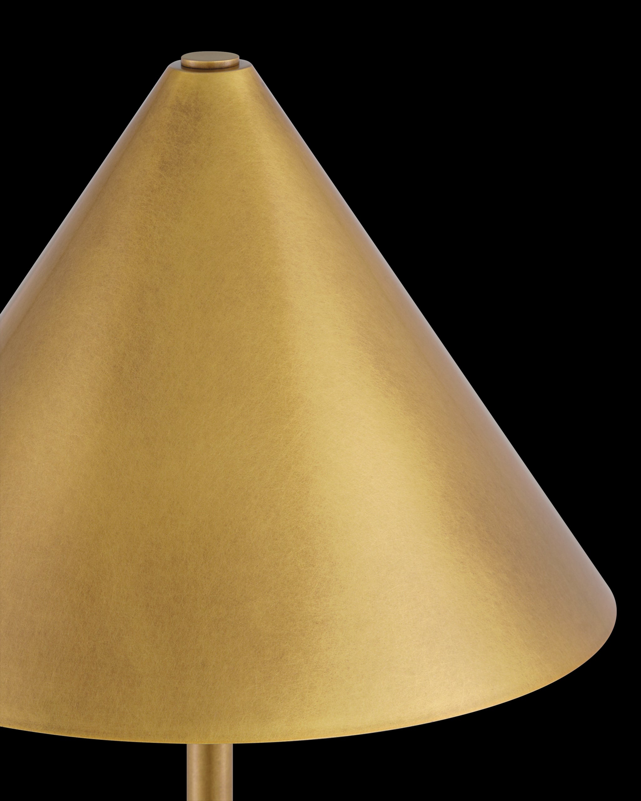 Currey & Company Journey Natural & Brass Cordless Table Lamp