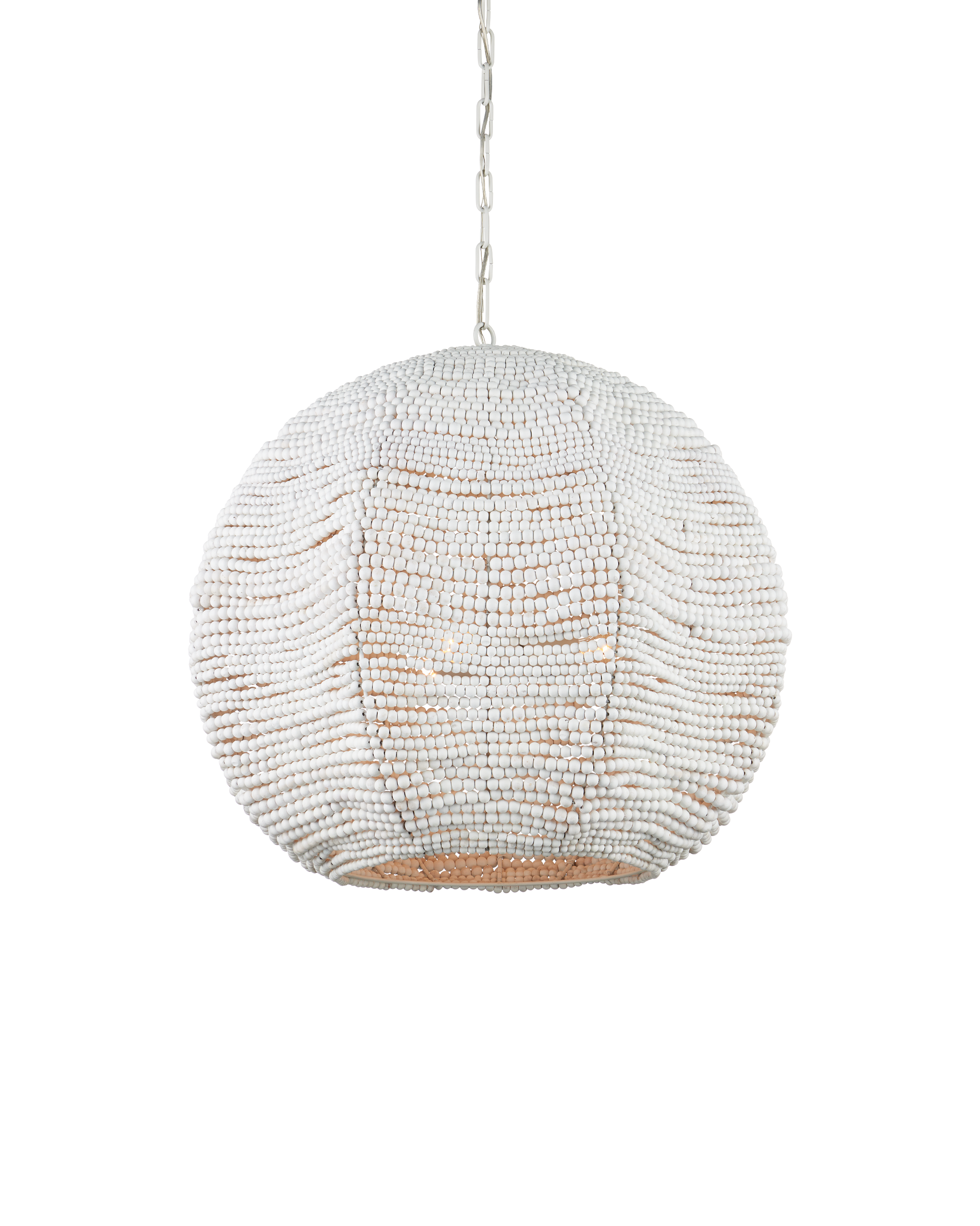 Currey & Company Octavia Large White Pendant