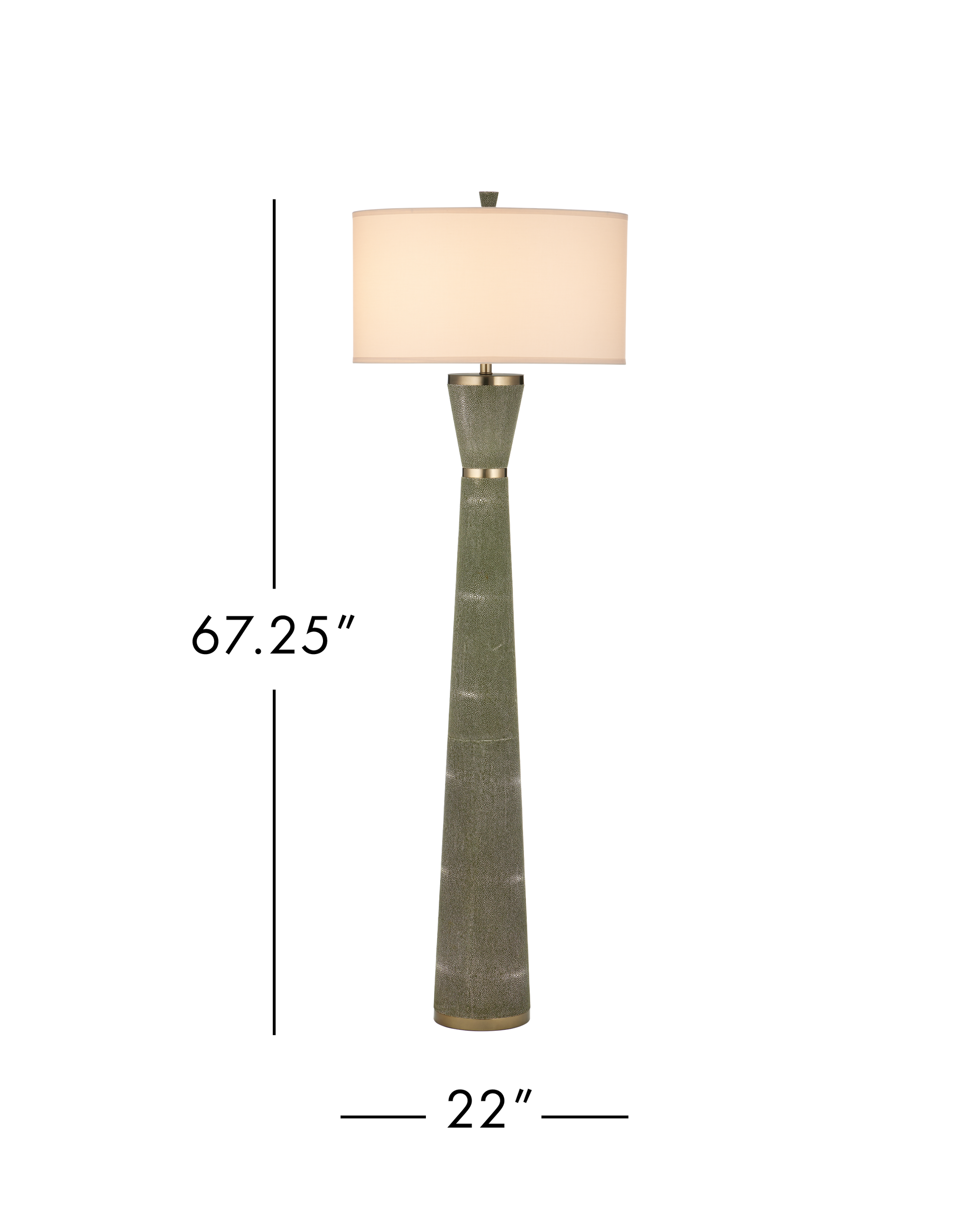 Currey & Company Galuchat Hourglass Floor Lamp