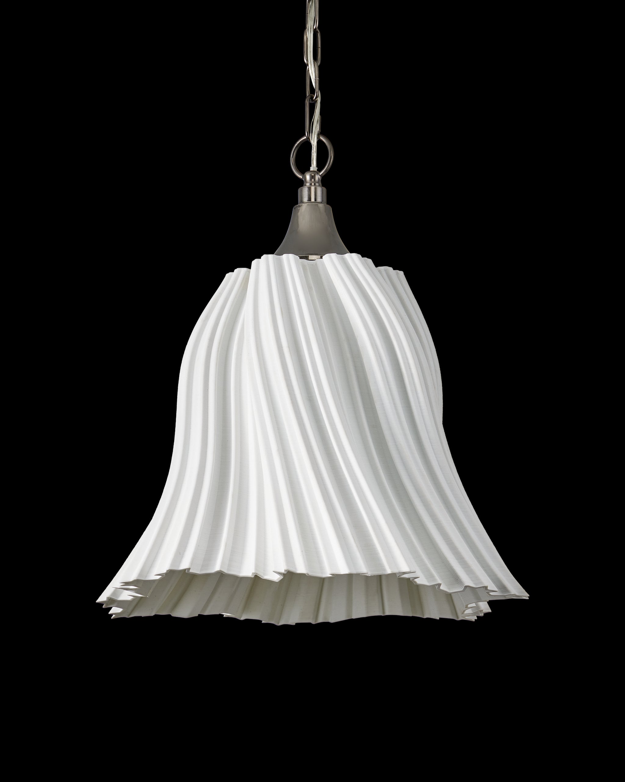 Currey & Company Twirl White Pendant