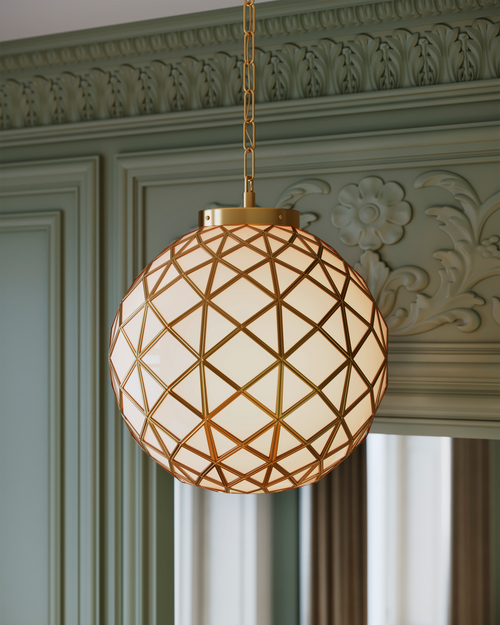 Currey & Company Polyhedron Small Pendant