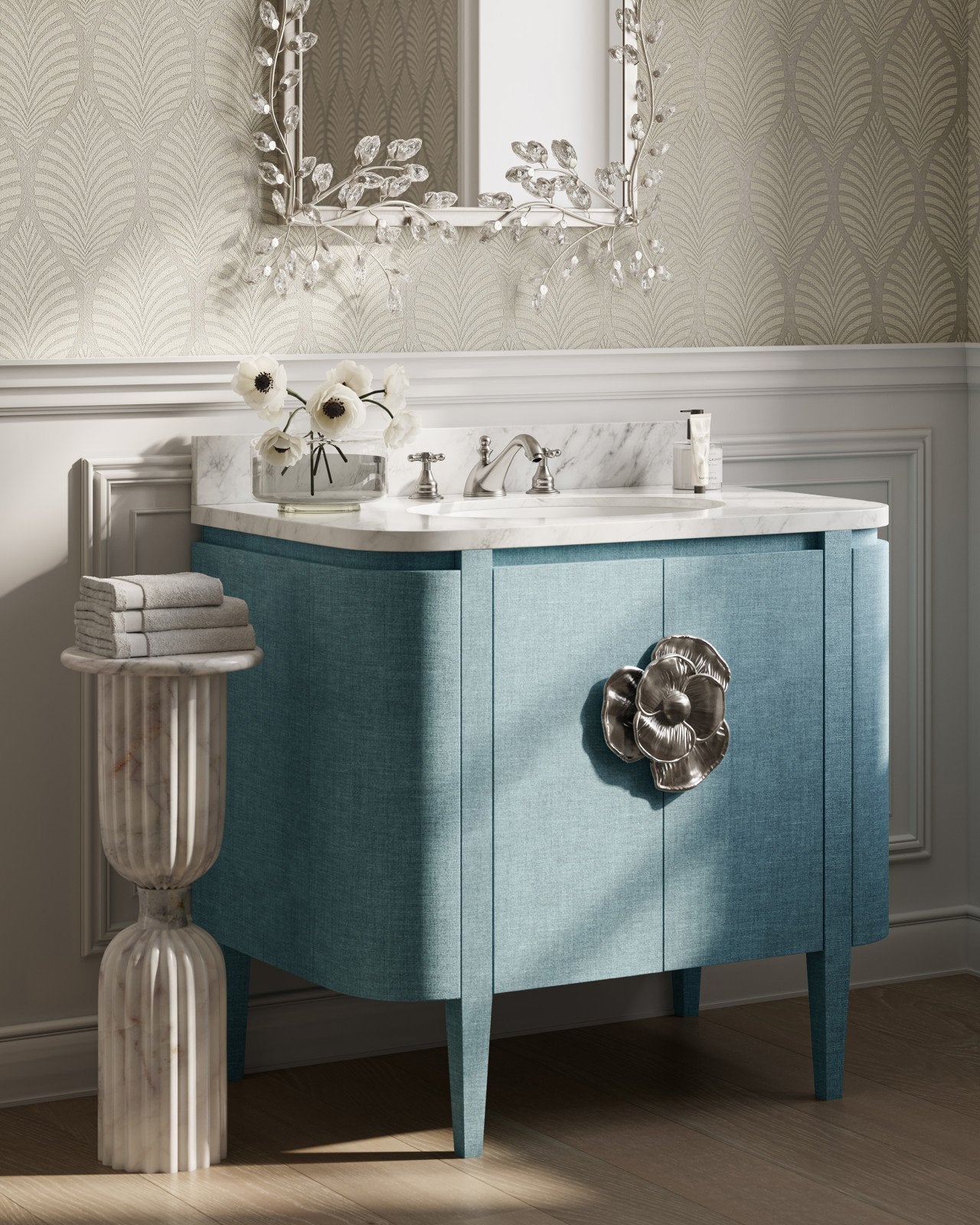 Currey and Company Briallen Bathroom Vanity Cabinet
