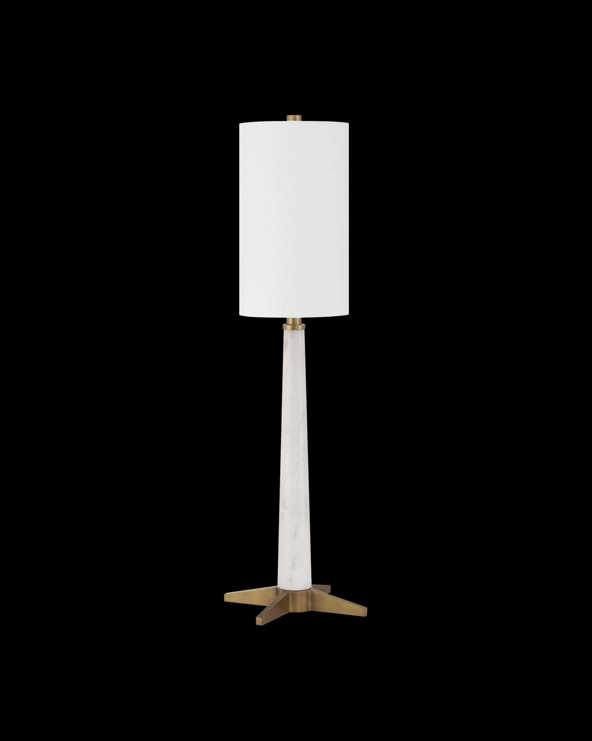 Currey & Company Munroe White Table Lamp