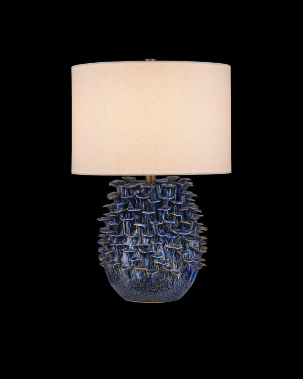 Currey & Company Maitake Dark Blue Table Lamp