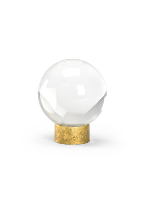 Chelsea House Crystal Ball On Stand Gold