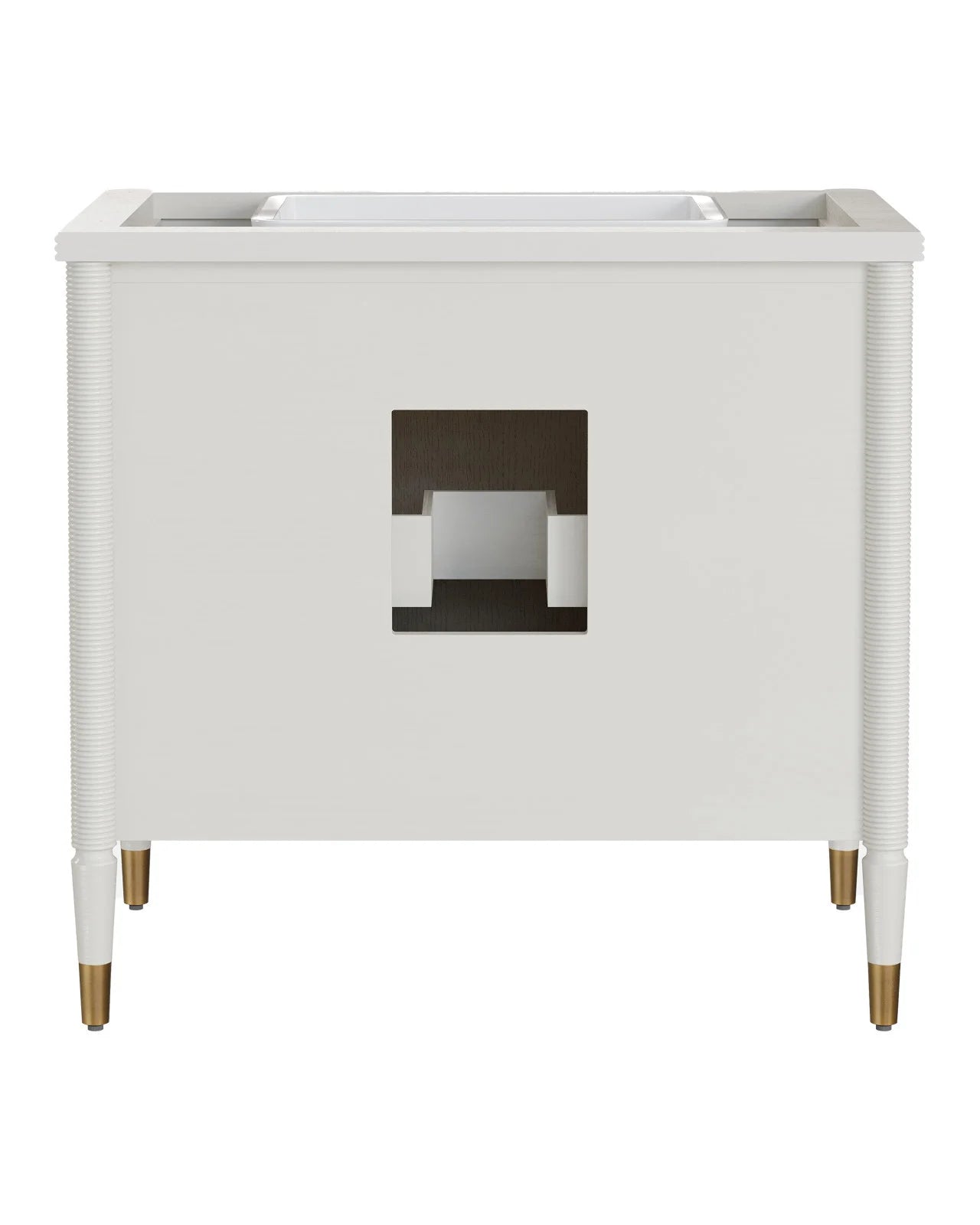 Currey & Company Aster 36" Off White Vanity With Rectangular Undermount Sink