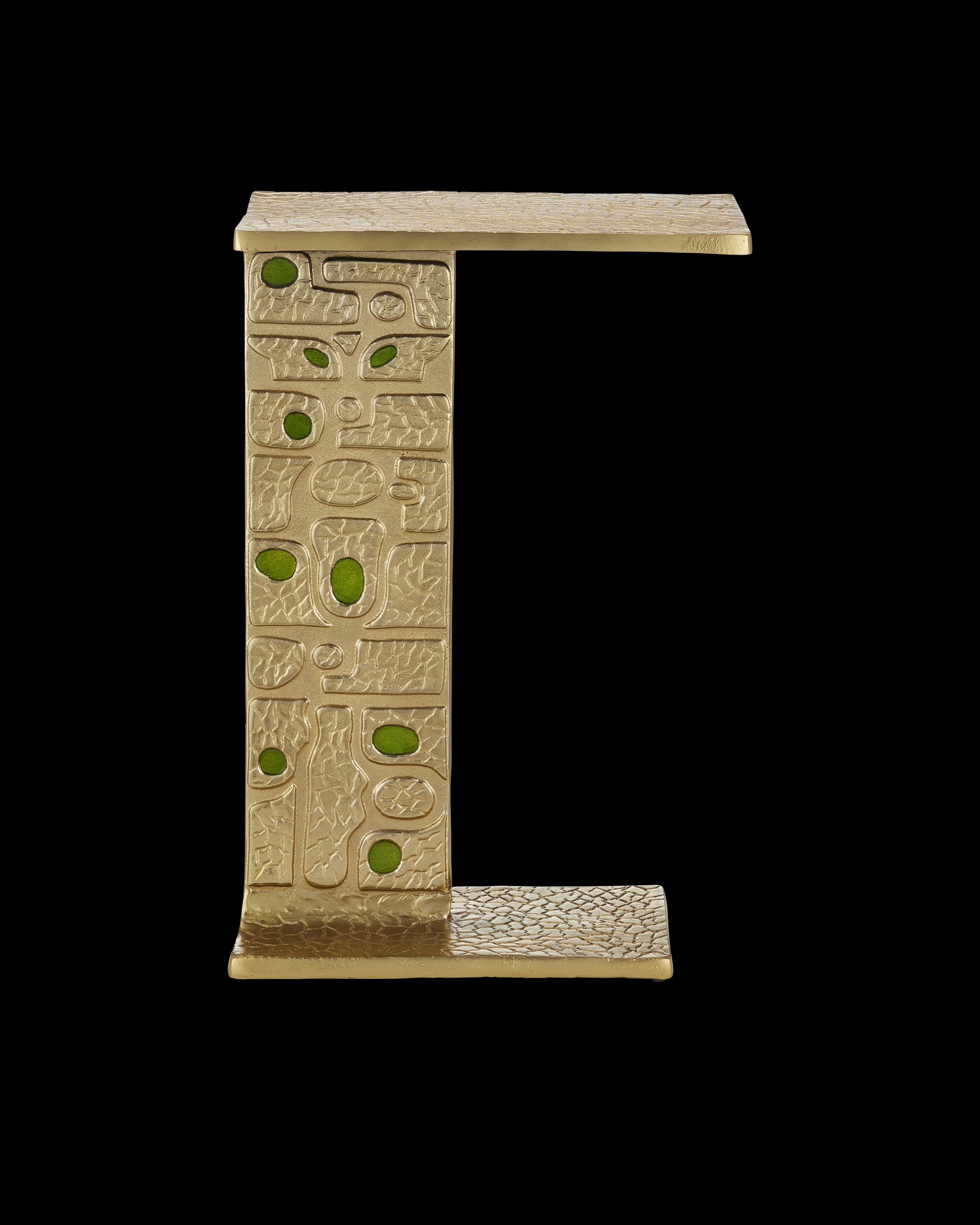 Currey & Company Beau Monde Gold & Green C Table