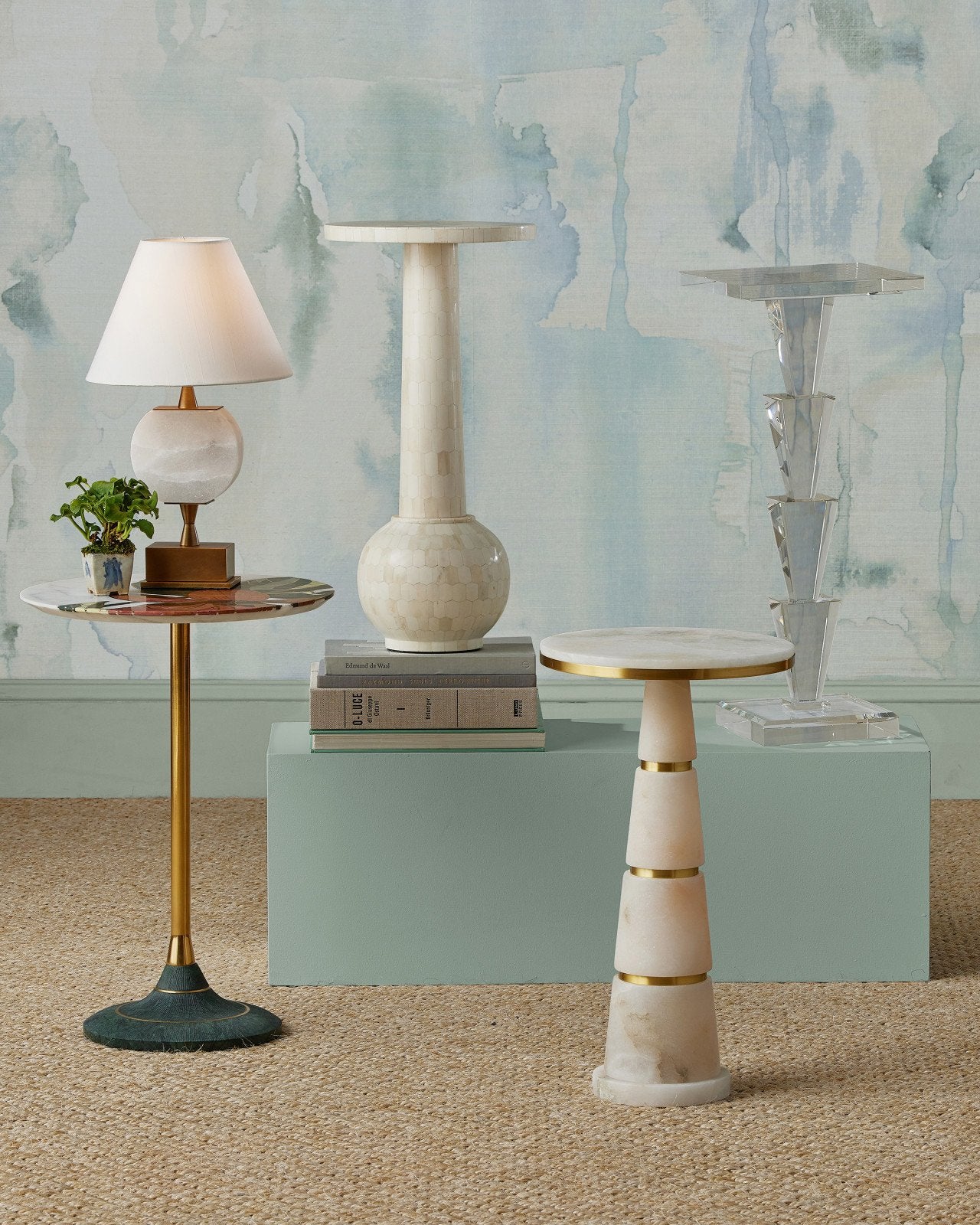 Currey & Company Meandro White Cordless Table Lamp