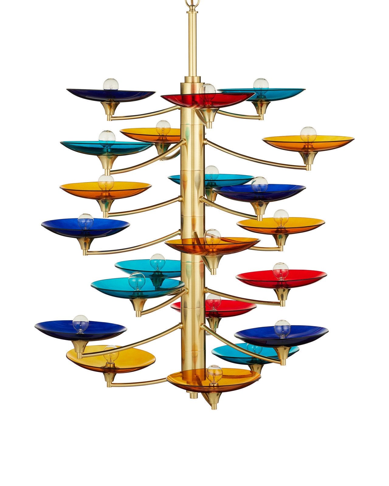 Currey & Company Veneto Large 39" Polished Brass 21 Light Chandelier