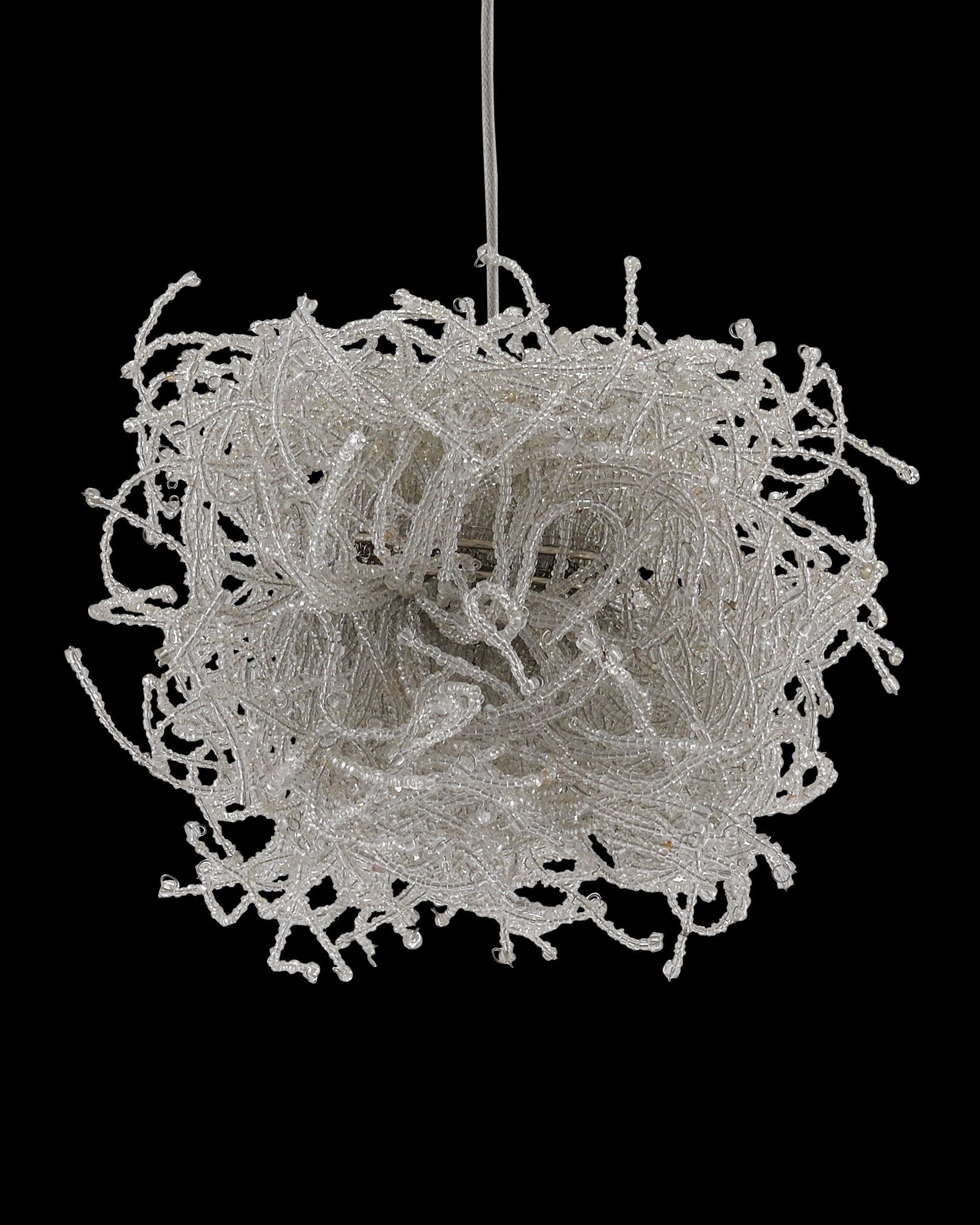 Currey & Company Birds Nest 36 Light Round Multi Drop Pendant