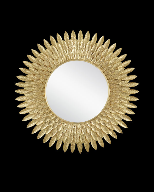 Currey & Company Plume Round Mirror