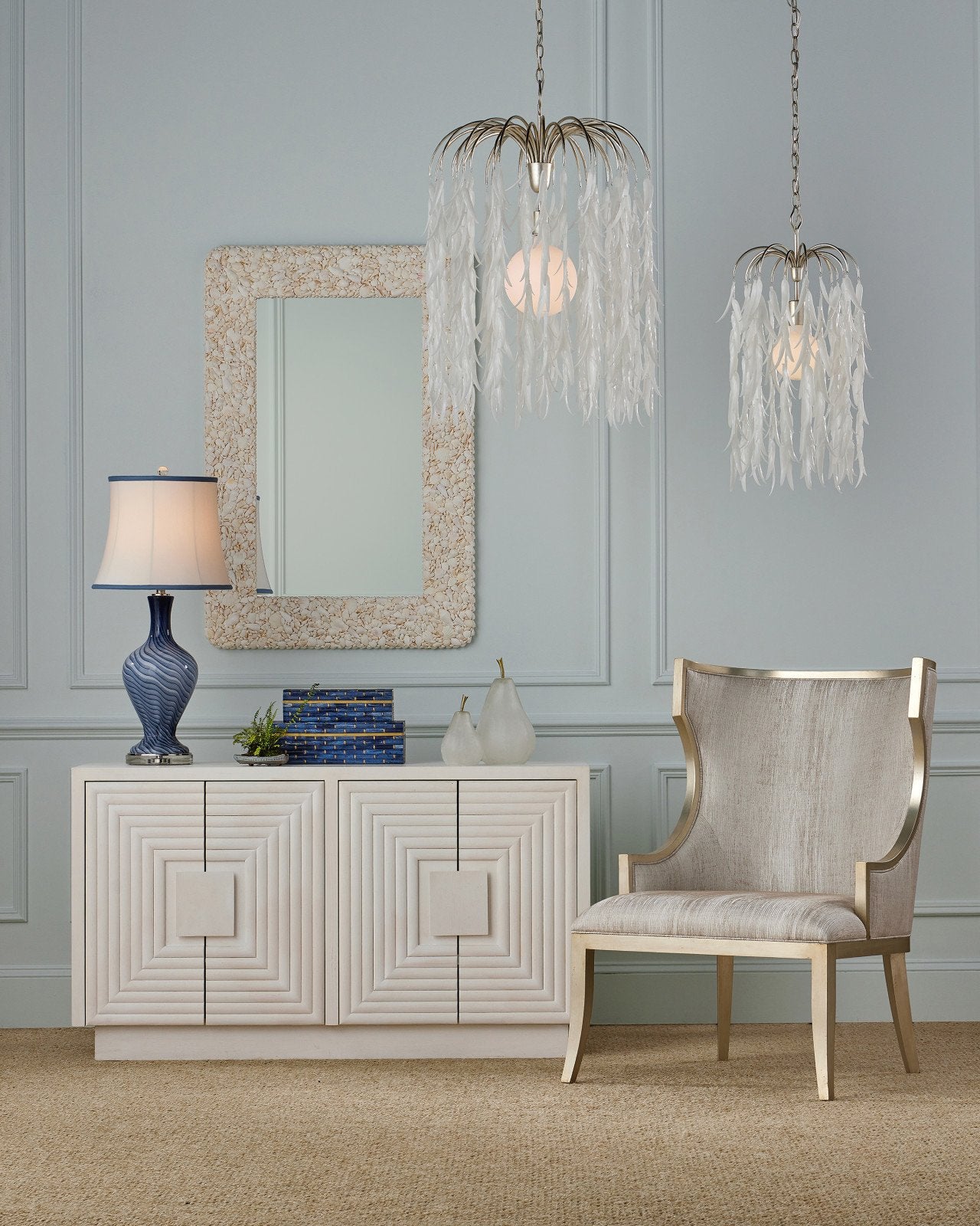 Currey & Company Glen Arbor 14" 1 Light Pendant