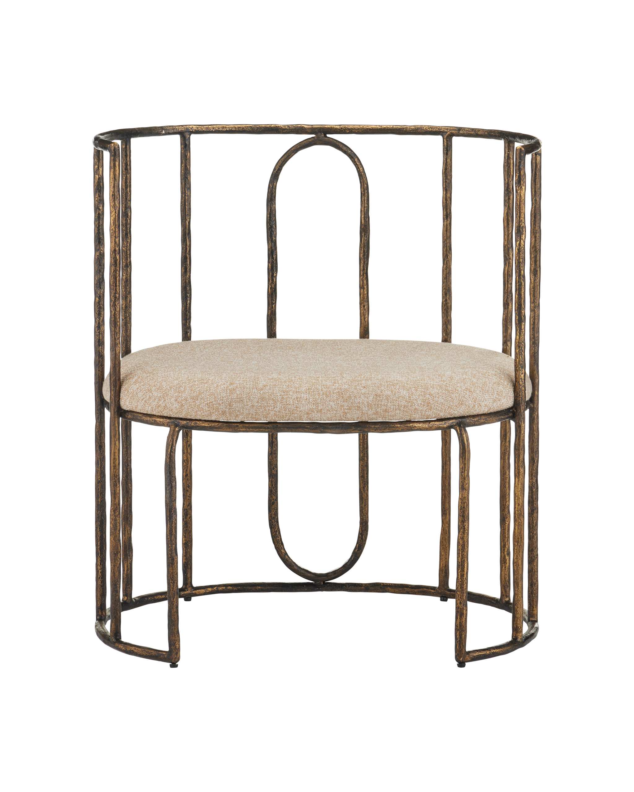 Currey & Company Euclid Chair, Boucle Seashell