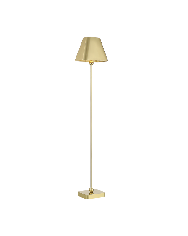 Currey & Company Gadabout Brass Cordless Floor Lamp