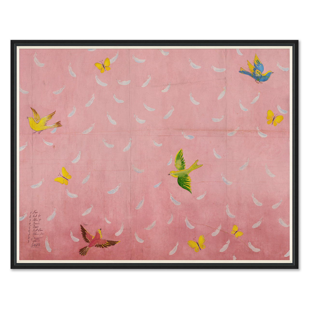Paule Marrot Pink Feathers Art