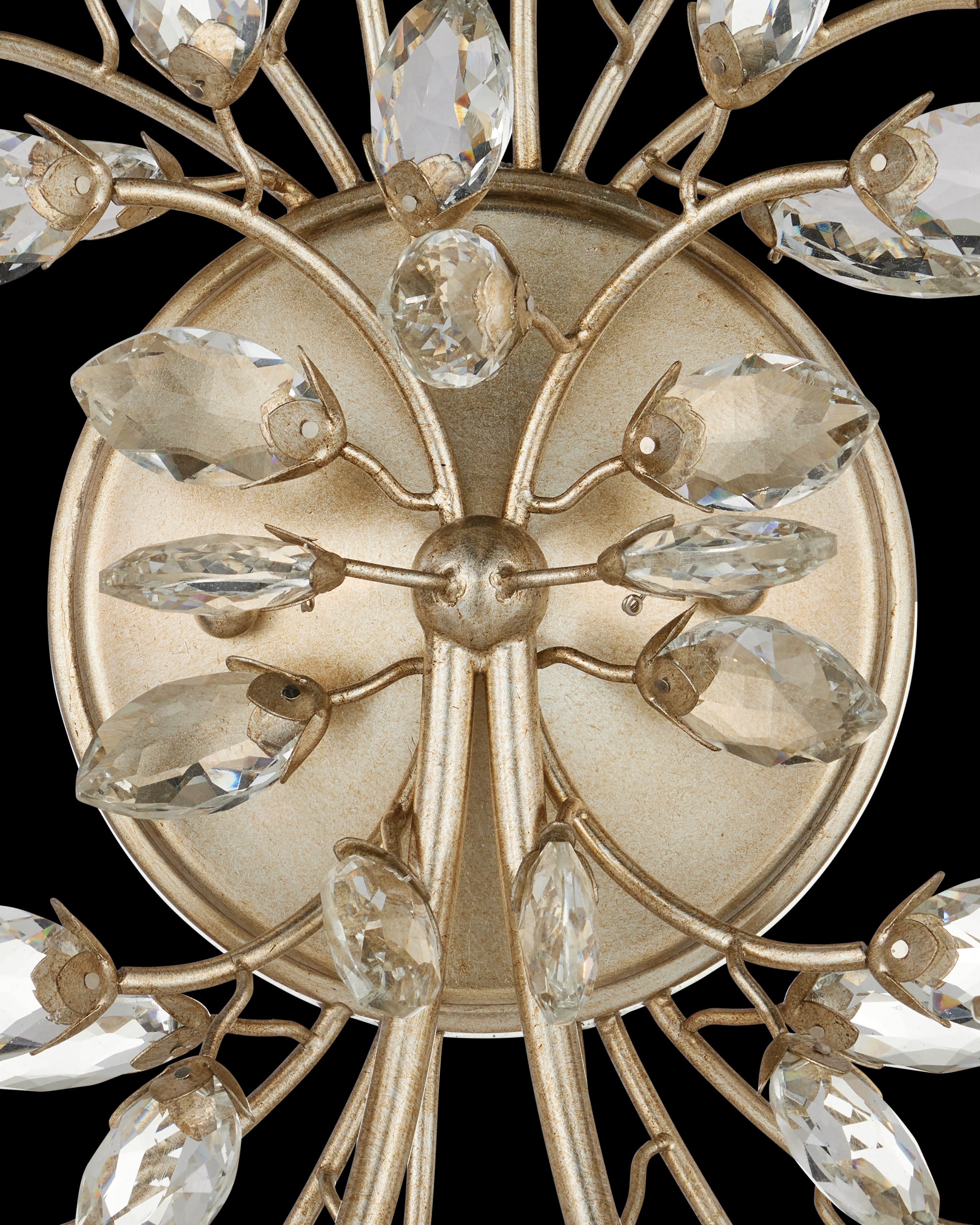 Currey & Company Forget Me Not Silver Wall Sconce