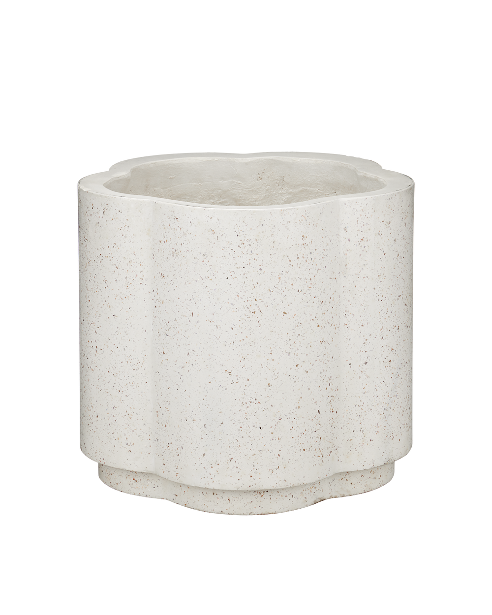 Currey & Company Smerlato Ivory Terrazzo Medium Planter