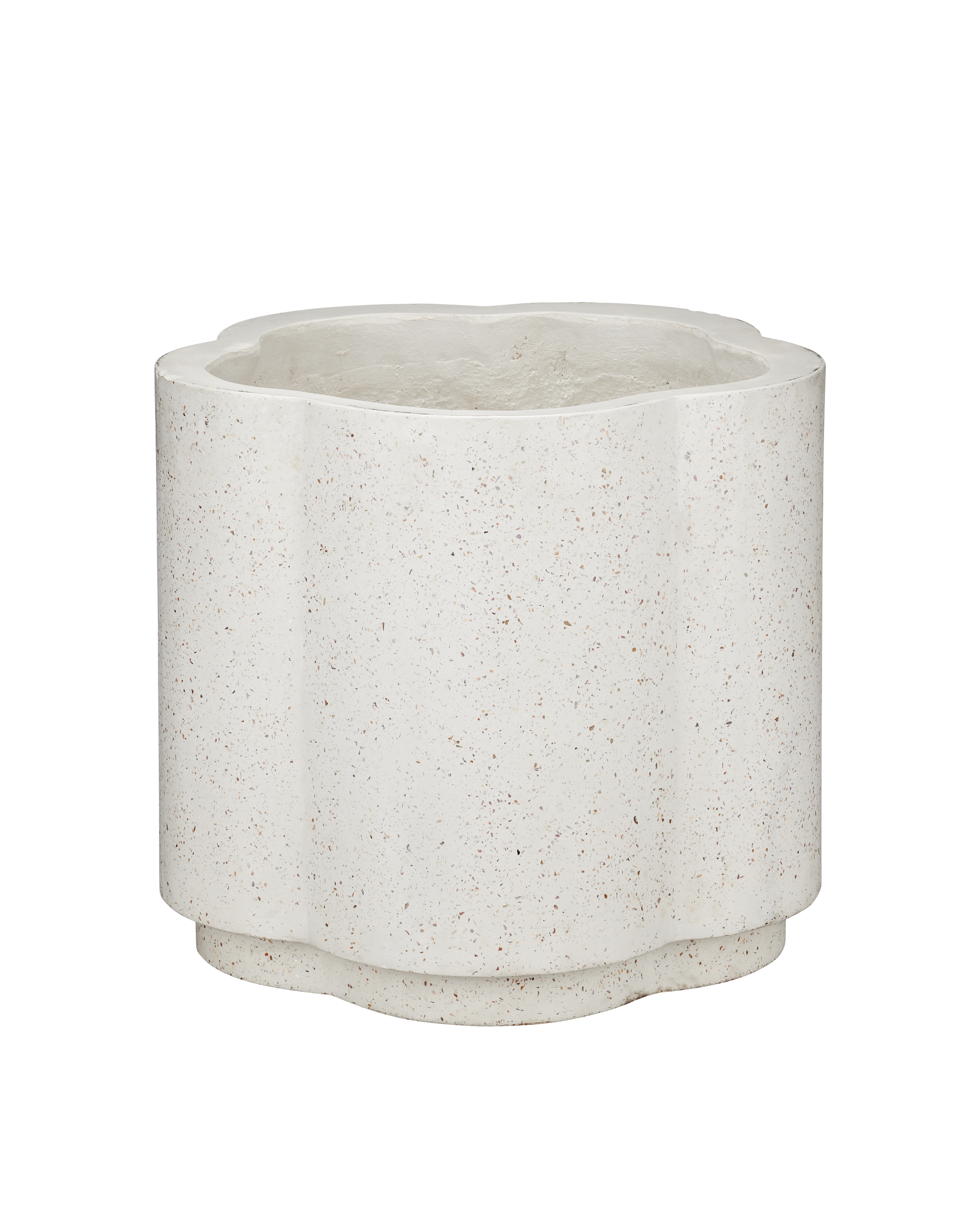 Currey & Company Smerlato Ivory Terrazzo Medium Planter
