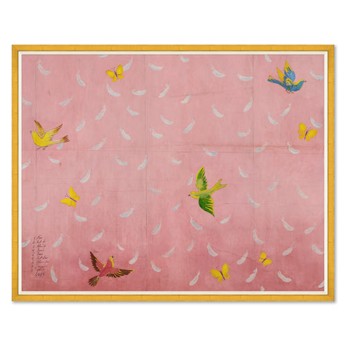 Paule Marrot Pink Feathers Art