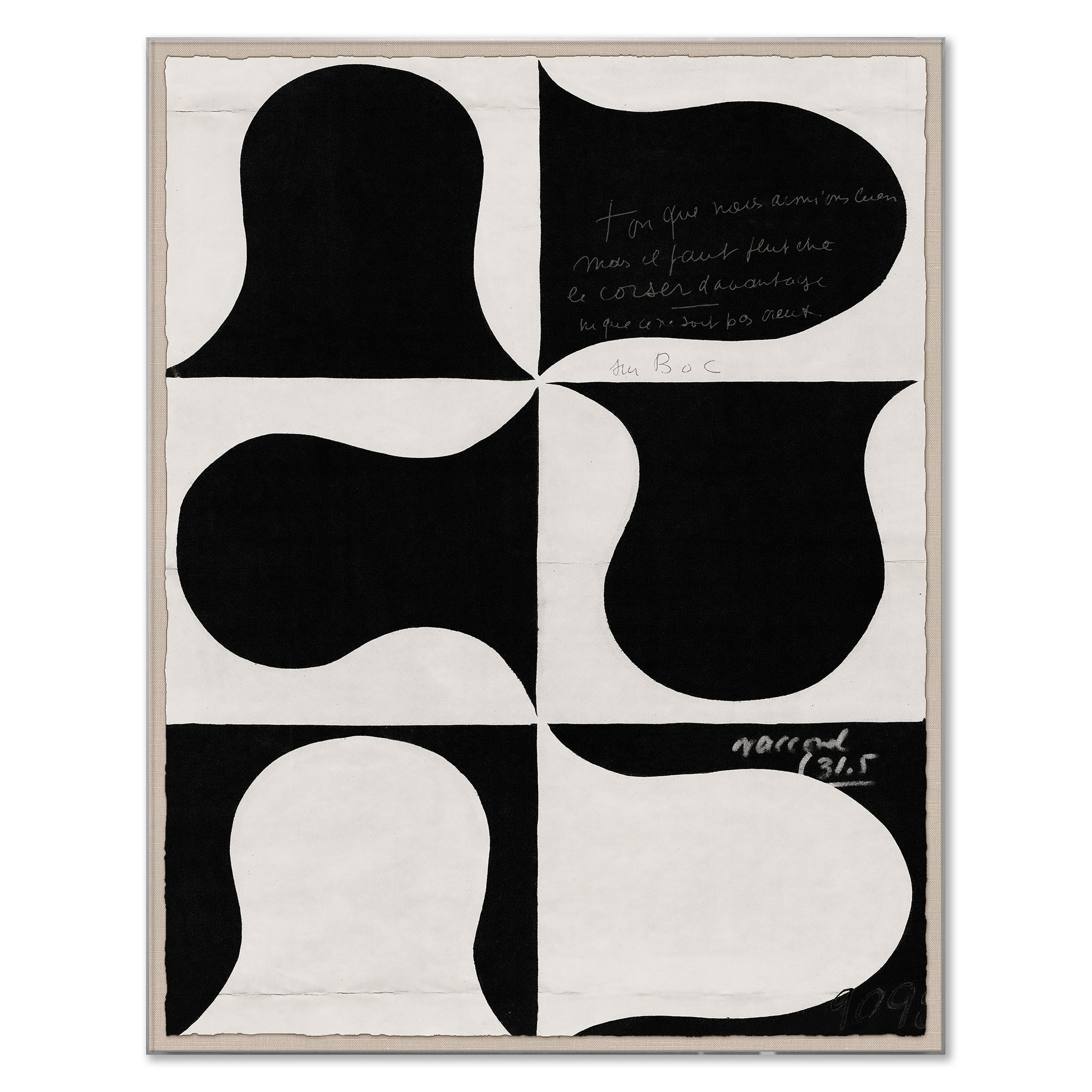 Paule Marrot Black and White Abstract Series 2, 1