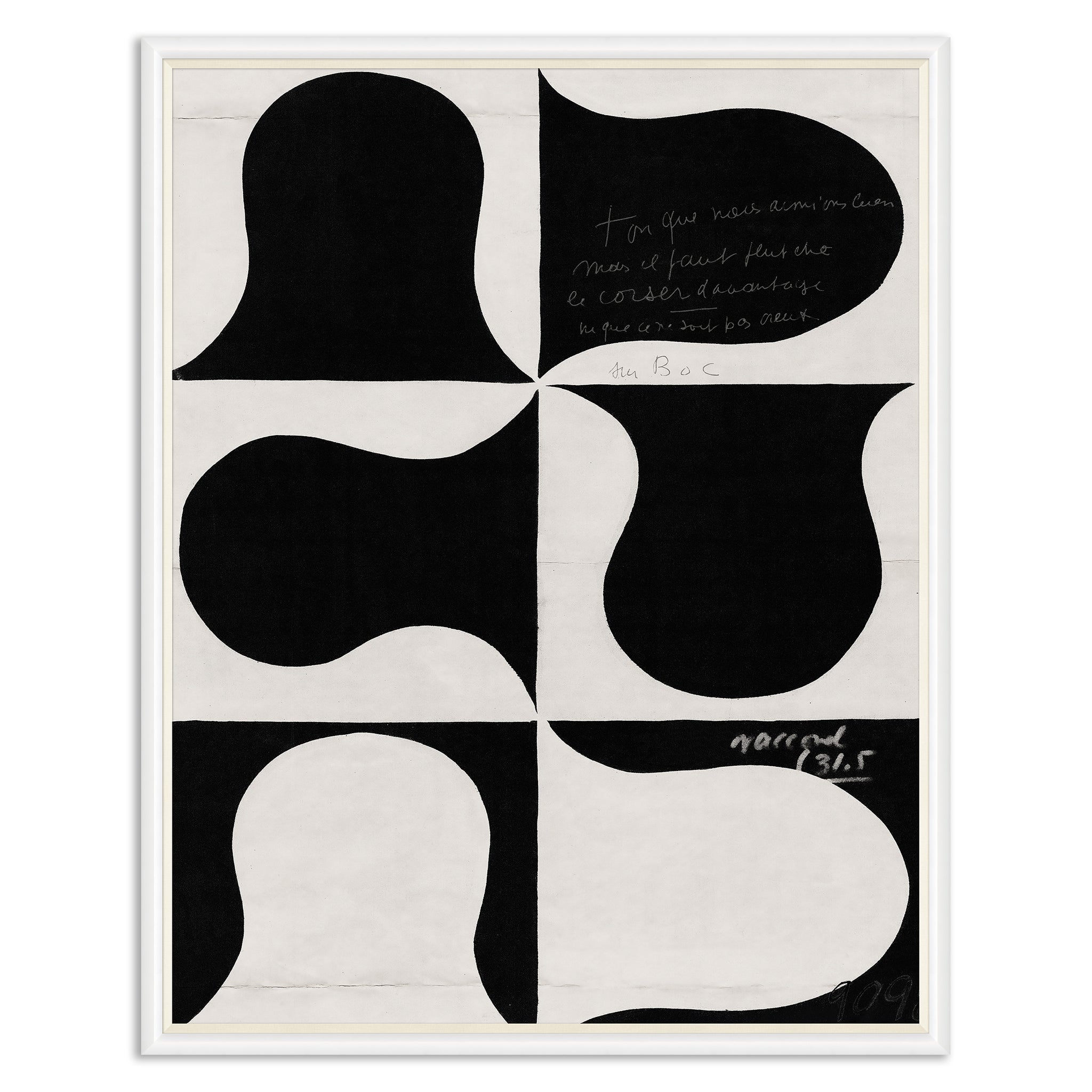 Paule Marrot Black and White Abstract Series 2, 1