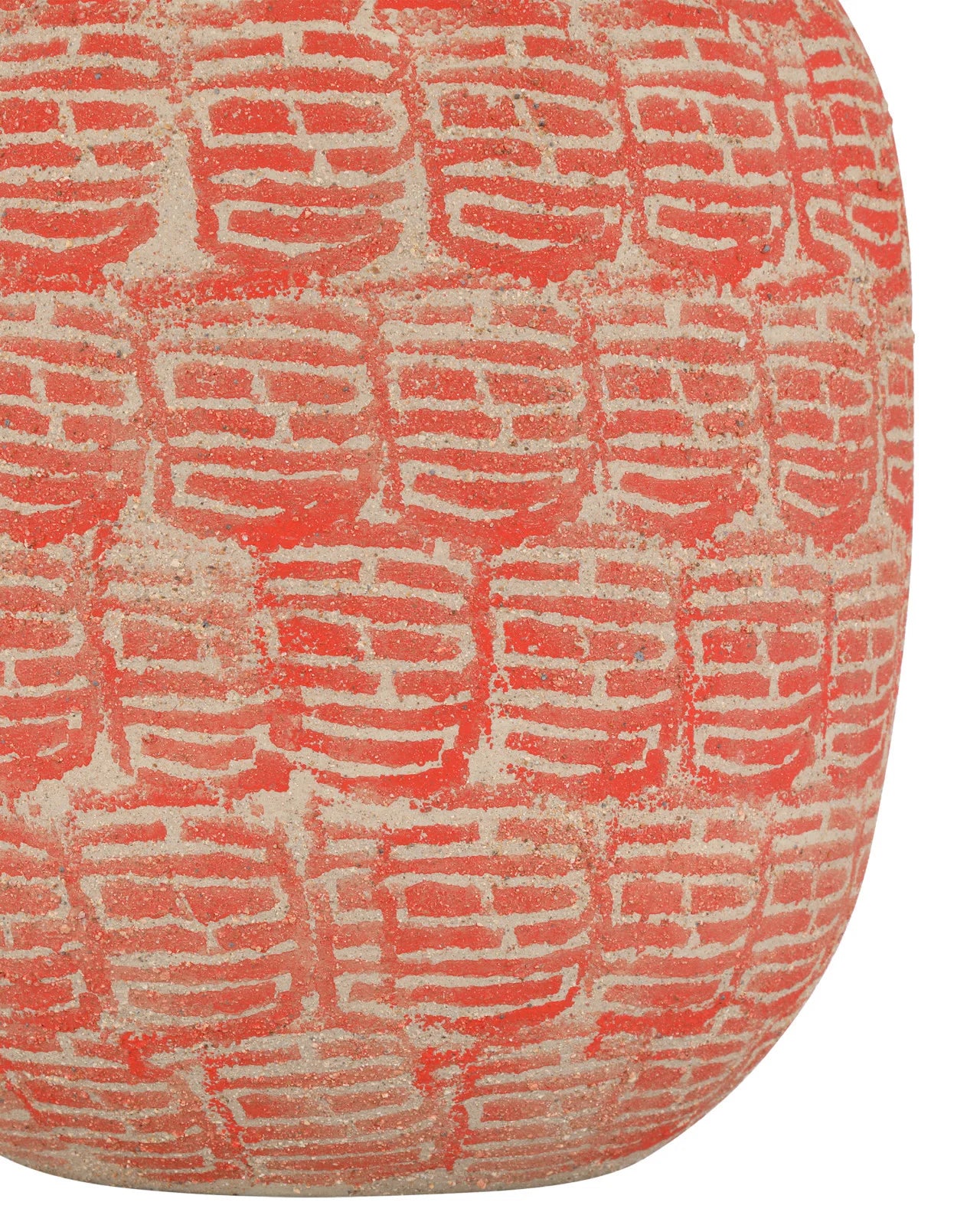 Currey & Company 12.5" Happiness Red Porcelain Preserve Jar