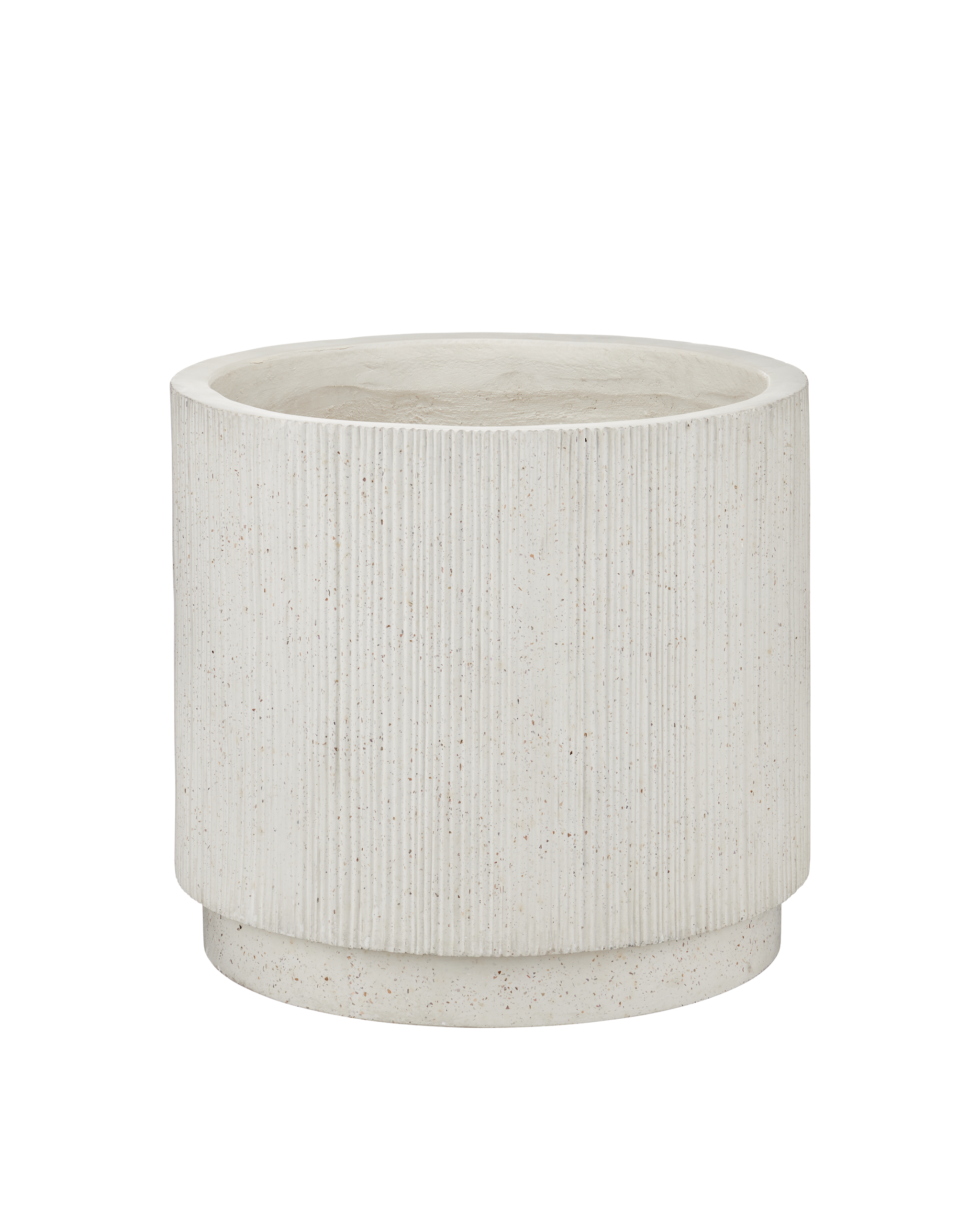 Currey And Company Ridge Medium Ivory Terrazzo Planter