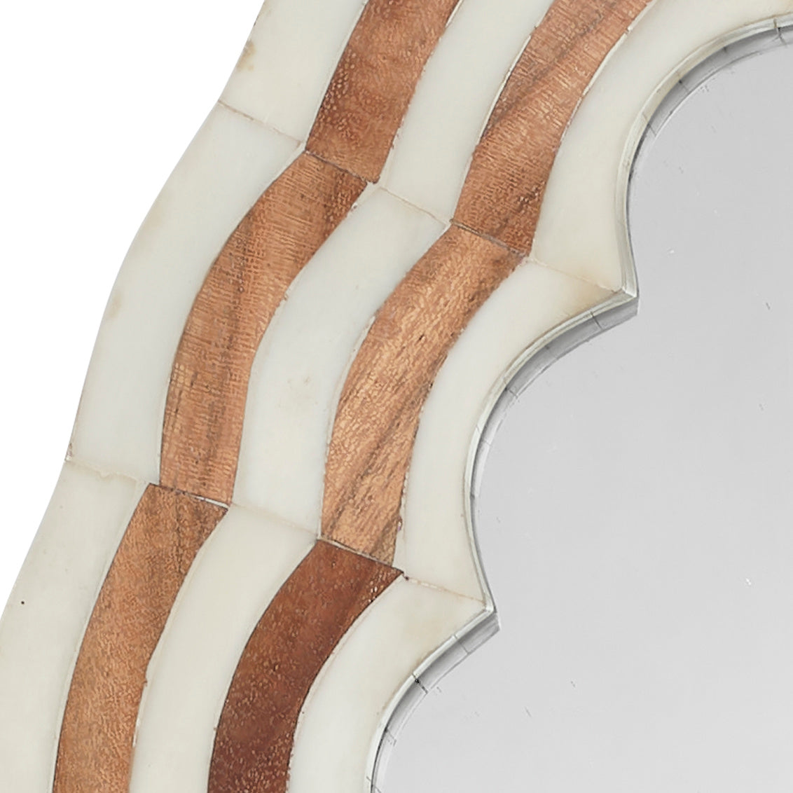 Jamie Young Bardot Large Bone & Wood Mirror