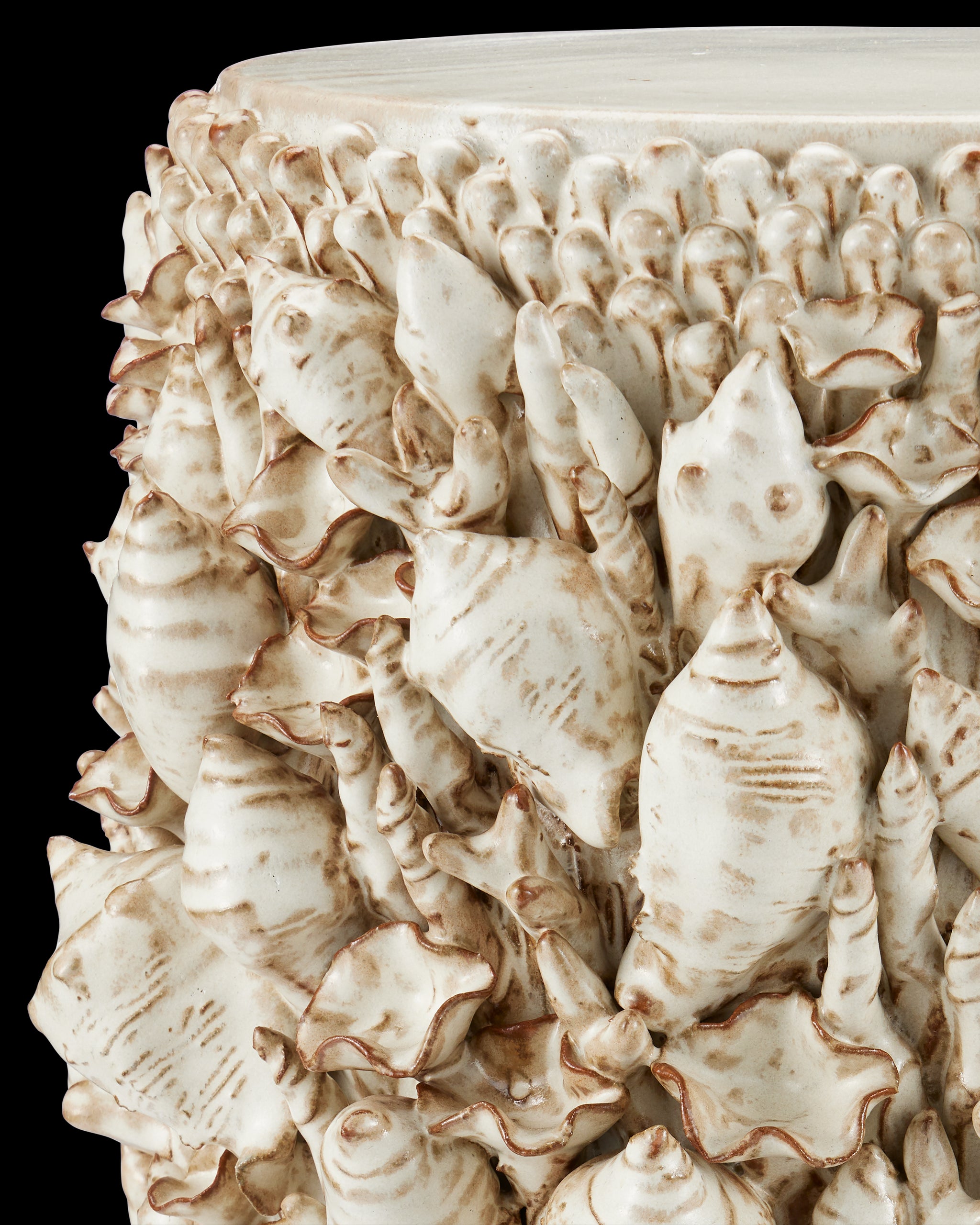 Currey & Company Corfu Ivory Accent Table