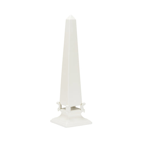 Chelsea House White Neoclassical Obelisk Lg