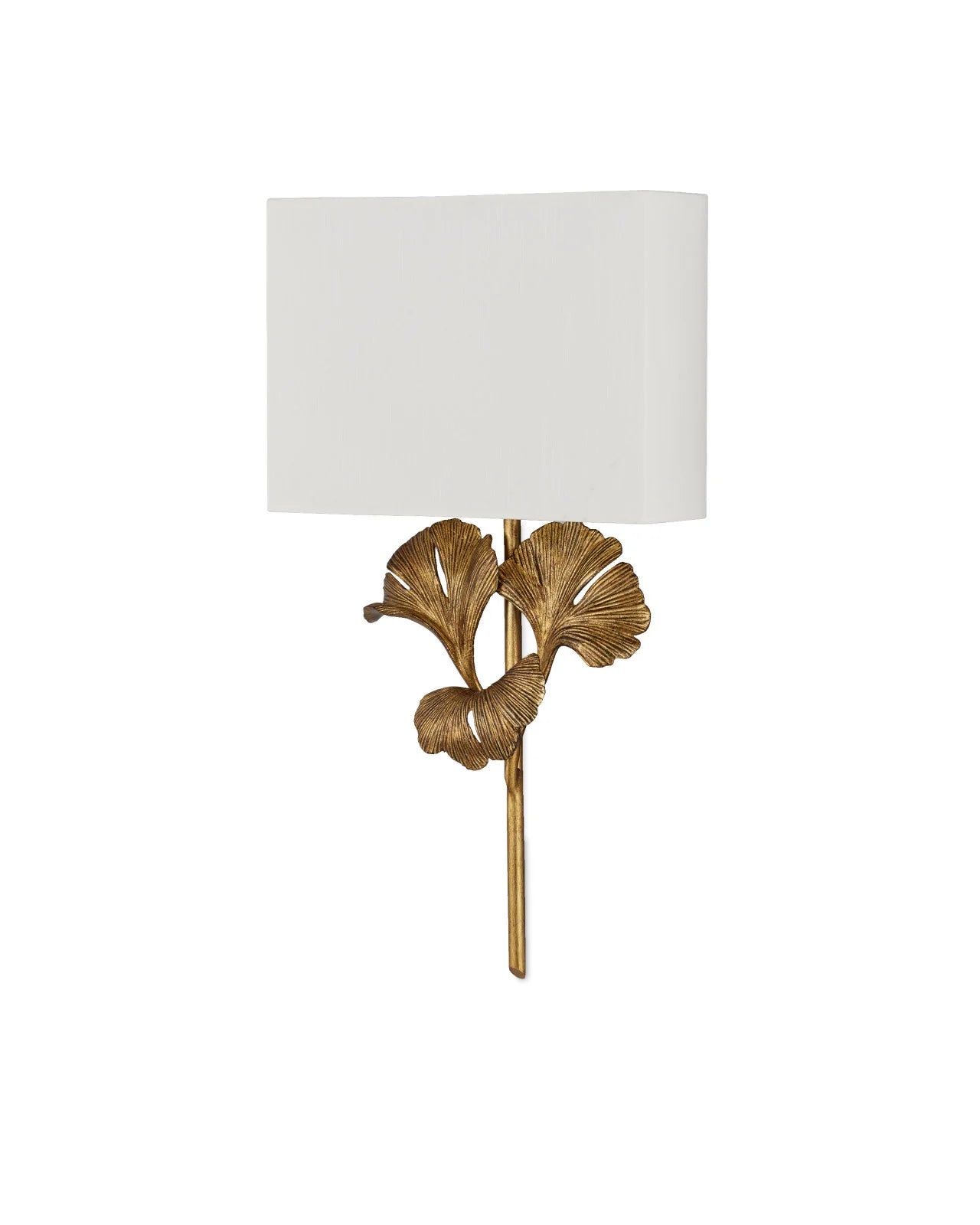 Currey & Company Gingko Gold Wall Sconce