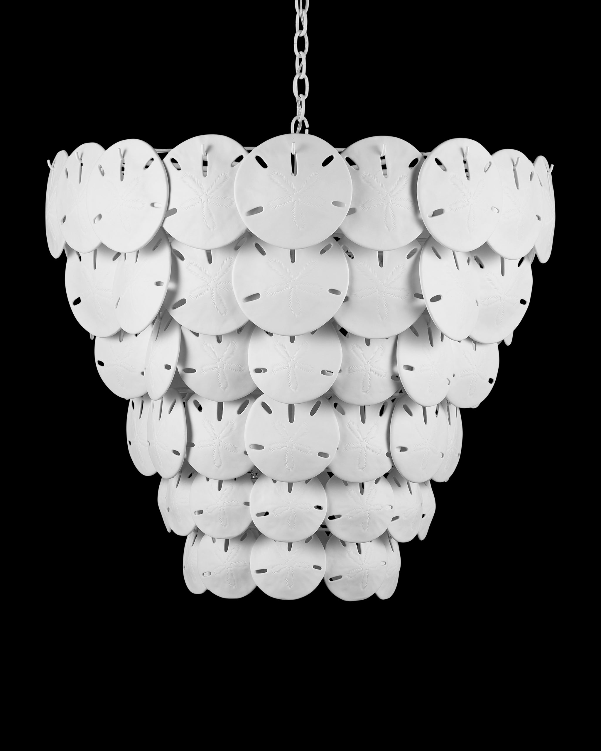 Currey & Company Tulum Extra Large White Chandelier