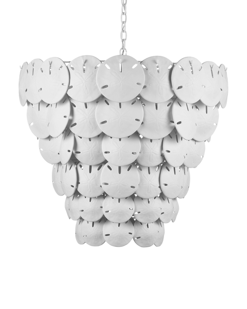 Currey & Company Tulum Extra Large White Chandelier